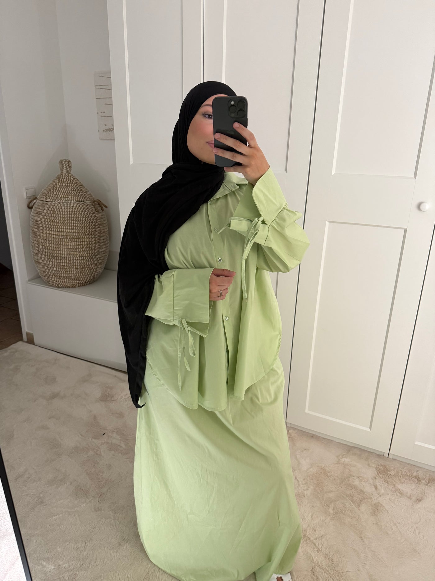 Ensemble Jupe vert pastel