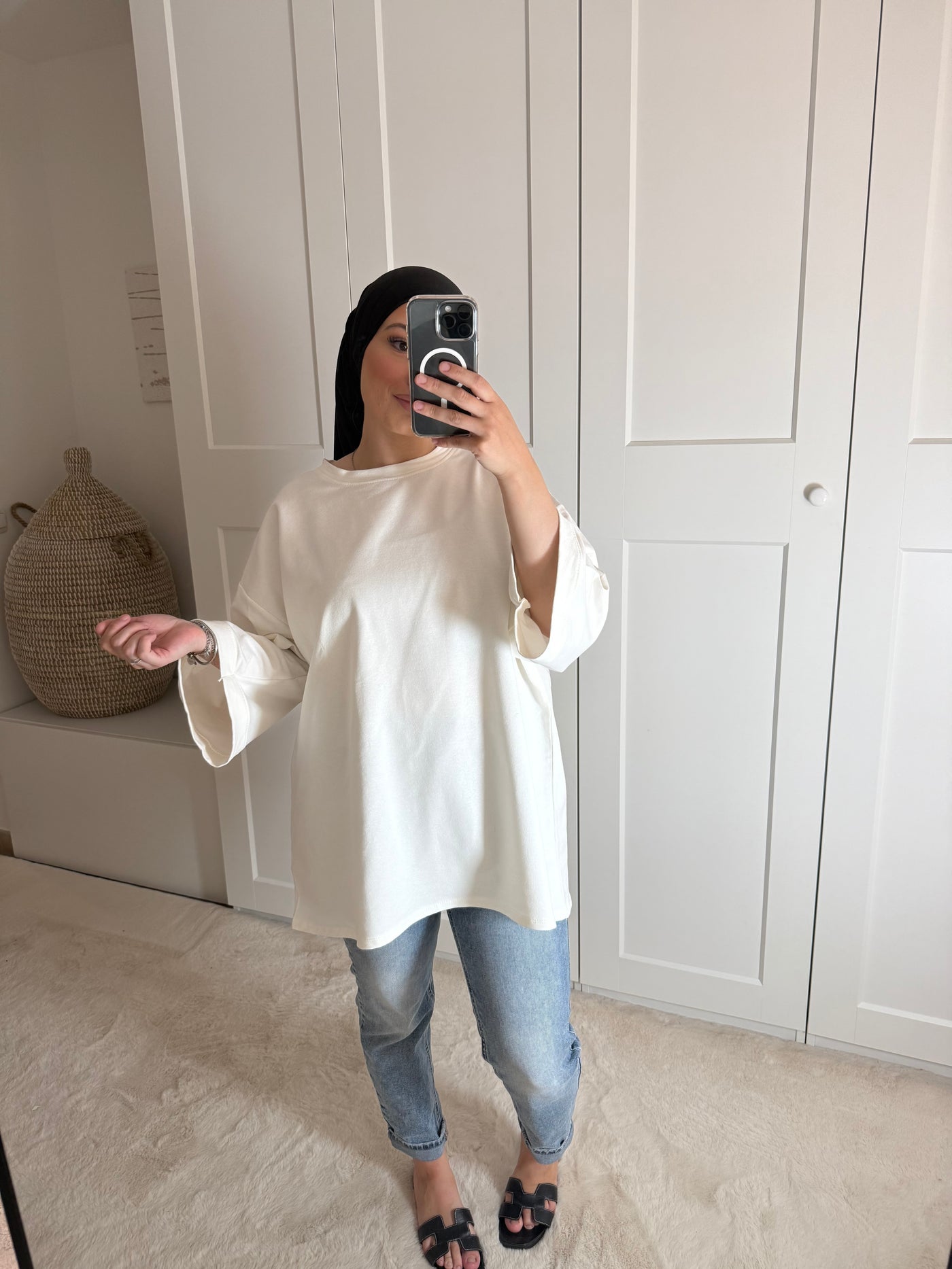 T-shirt oversize blanc