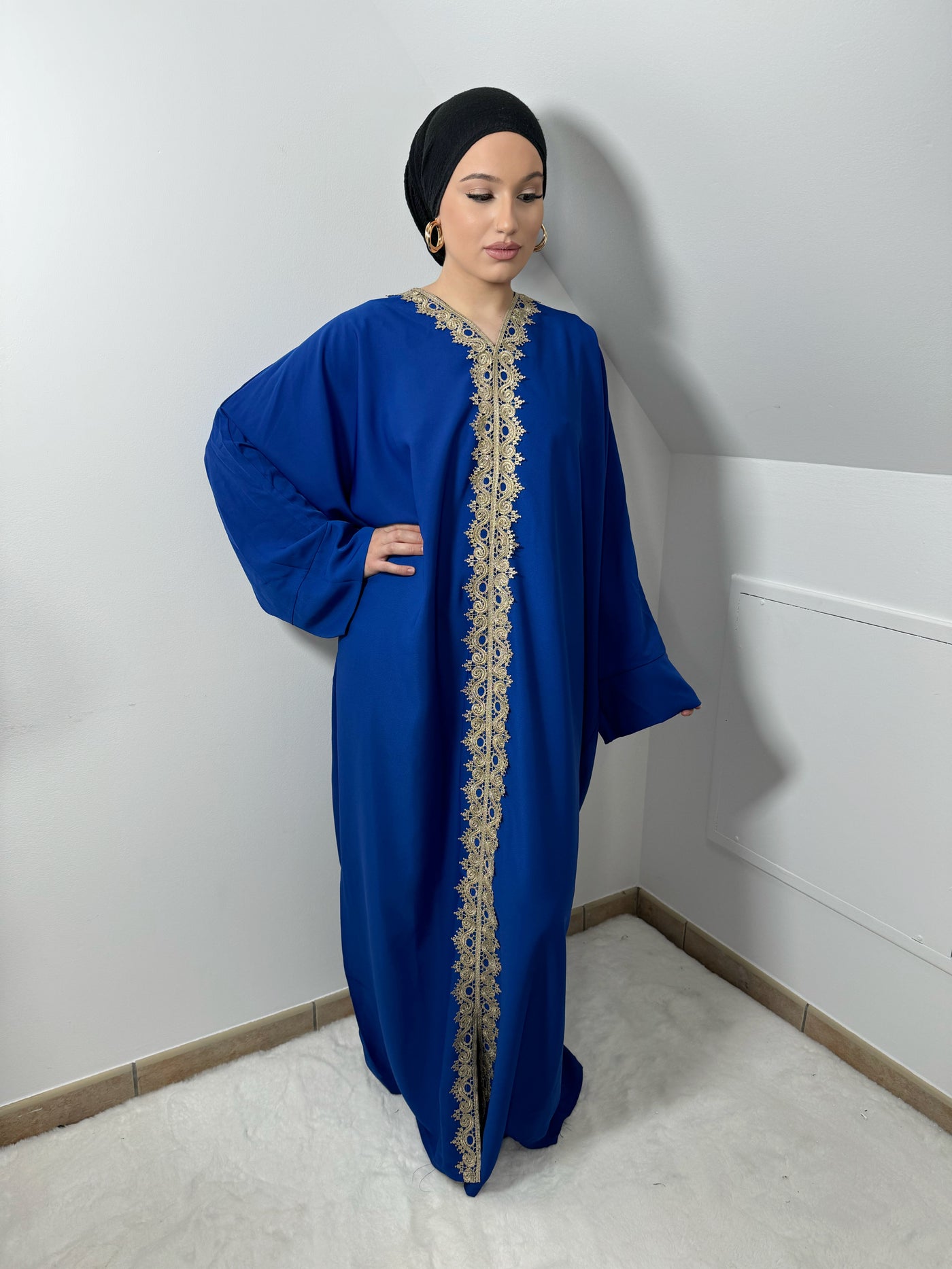 Abaya Leïla Bleu Roi