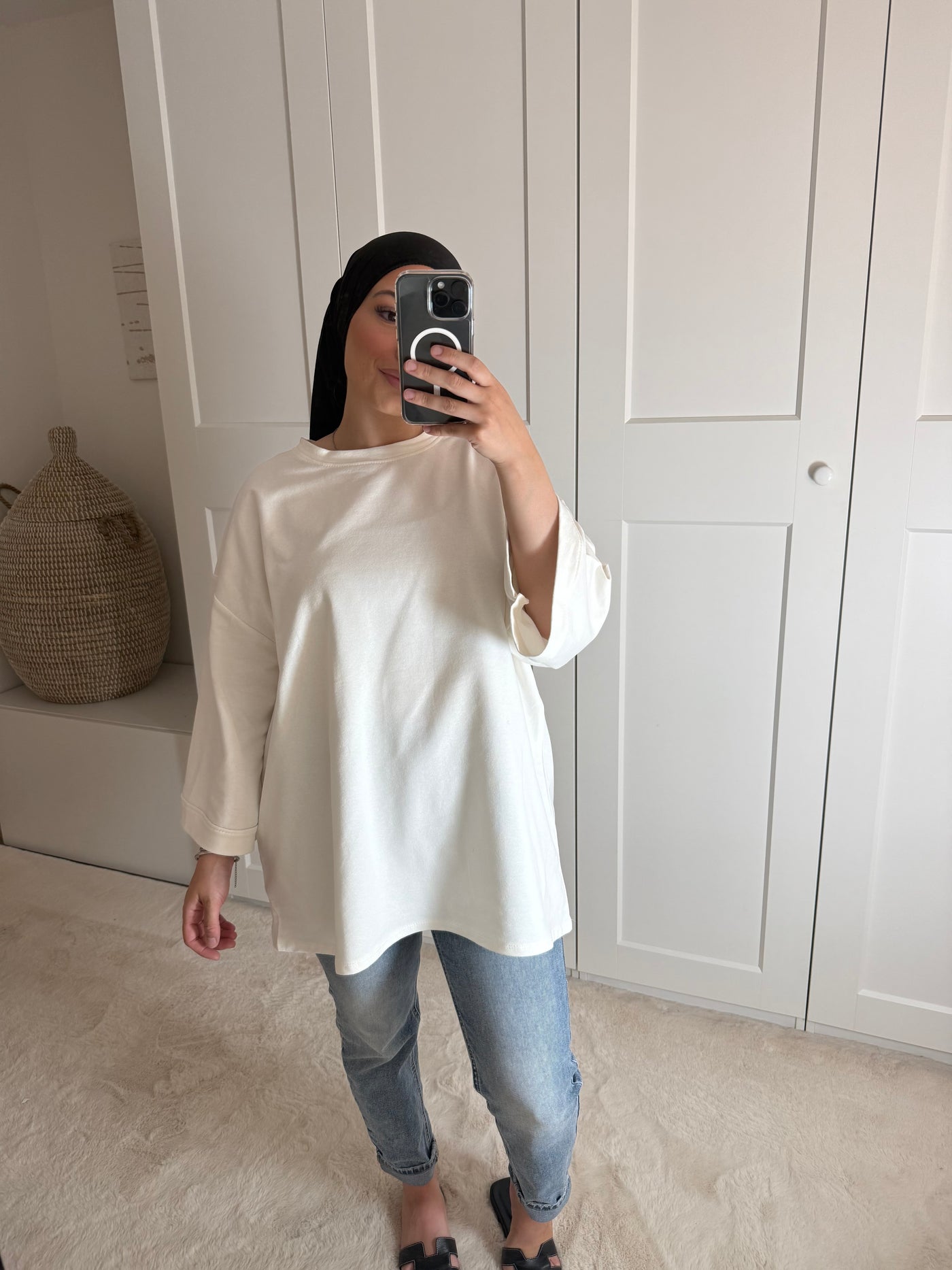 T-shirt oversize blanc